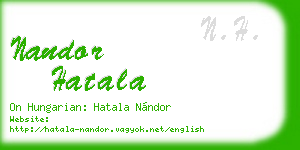 nandor hatala business card